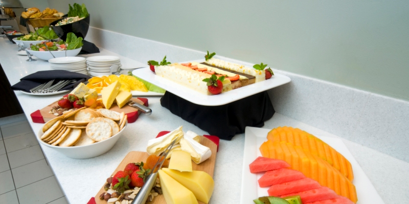 Enjoy a delicious catered meal